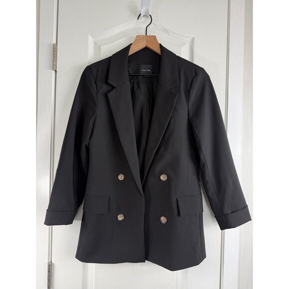 Love Tree Women's Black Blazer Jacket Open Front Polyester Spandex Size S Small - Picture 1 of 11